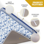 Blue Floral Branches Dish Drying Mat for Kitchen Counter Chinoiserie Pattern Dish Drying Pad 16”x18”Absorbent Vintage Flowers Decor Dishes Drainer Pad Dish Dry Rack Mat for Counter Coffee Bar