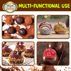 4 PCS Silicone Hot Chocolate Bomb Mold Medium Semi Sphere Silicone Mold, 2 Packs Half Sphere Silicone Baking Molds for Making Chocolate, Cake, Jelly, Dome Mousse -Diameter 2 inch