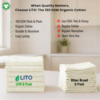 Flour Sack Towels | Tea Towel for Crafts| Kitchen Dish Cotton Blank Towel for Embroidery| Baking Bread Proofing Linen Cover| Thick Absorbent Quick Dry| 6 Pack 28"x28" Natural