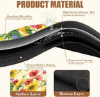 Yellow Sunflower Cornflower Coffee Mat Absorbent Dish Drying Mat for Kitchen Counter Hide Stain Rubber Backed Coffee Bar Accessories Fit Under Espresso Machine 15.7 x 23.6 Inch