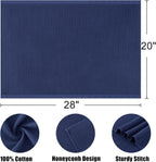 Kitinjoy 100% Cotton Waffle Weave Kitchen Towels, 4-Pack Super Soft and Absorbent Dish Towel for Drying Dishes, Kitchen Hand Towels, 20 in x 28 in, Navy Blue