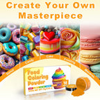 Food Coloring Powder, 18 Colors Powder Food Coloring for Baking, Powdered Edible Food Dye for Cookies, Fondant, Cake Decorating - 4g/Bottle