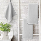 Artoid Mode 100% Cotton Light Grey Waffle Weave Kitchen Dish Cloths, 13x28 Inch Ultra Soft Absorbent Quick Drying Kitchen Dish Towels Set of 4