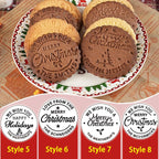 Personalized Family Cookie Stamps Customizable Last Name 3D Christmas Cookie Stamps For Fondant Frosting Decorating Cakes Molasses Cupcakes Great Baking Gift for Beginning Bakers