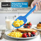 Silicone Spatula Set - 4-Piece Rubber Spatulas Silicone Heat Resistant 600°F for Everyday Task - Seamless Design Kitchen Spatulas for Nonstick Cookware - Blue