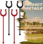 6 Inch Derby Drink Plastic Stirrers Swizzle Sticks for Cocktails Coffee Reusable U Shaped Horseshoe Drink Stirrers for Coffee Beverage Party Bar Weddings Events(Black,red,30 Pcs)