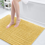 Arotive Luxury Chenille Bathroom Rug Mat, Extra Soft Thick Absorbent Shaggy Bath Rugs, Non-Slip Machine Wash Dry, Plush Bath Mats for Bathroom, Shower and Tub, 40x32, Yellow