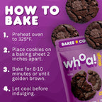 Whoa Dough Ready to Bake Cookie Dough Brownie Batter – Certified Non-GMO, Kosher, Gluten Free – Plant-Based Snack Dough Made with Real Ingredients – 24 Pack