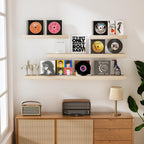 Vivelove Natural Wood Floating Shelves 48”，8 inch Deep Floating Shelf with Invisible Brackets, Unfinished Wall Shelves for Living Room, Bathroom, Kitchen, Bedroom, Home Decor, Set of 1 - Natural