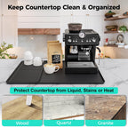 2-in-1 Coffee Mat & Dish Drying Mat Coffee Bar Mats for Countertop Coffees Matt for Counter Silicone Coffees Espresso Machine Station Mats Under coffee Maker Spill Mat Countertops Pot 24×16inch