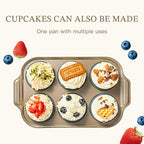 2-Pack Silicone Foldable Muffin Pans With Metal Reinforced Frame Silicone Cupcake Molds Nonstick 6 Cups For Baking,Homemade Muffins,Cupcakes,Egg Bites,Brownies,Puddings