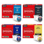 Community Coffee Variety Pack 48 Count Coffee Pods, Medium Dark Roast, Compatible with Keurig 2.0 K-Cup Brewers, 12 Count (Pack of 4)