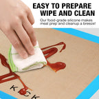 Silicone Baking Mat Set of 3 Non-Stick Baking Sheet for Oven Pan Liner Reusable Parchment Paper Half Sheet Large Silicone Bakeware Mat for Cookie Bread, Cooking Supplies Kitchen Accessories