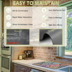 Dish Drying Mat Bohemia Vintage Decorative Pattern Kitchen Mat 12"x19" Bsorbent Coffee Maker Mat for Dishes,Utensils Coffee Maker Pots and Pans Easy Clean Dish Slip Resistant Pad