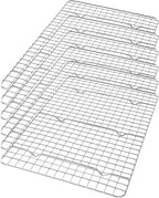 Stainless Steel Cooling Rack Size - Large, 11.75 x 17 Inches, Dishwasher-Safe, Oven Safe, Cookie Cooling Racks for Baking & Cooking - Pack of 6