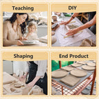 Sasylvia 10 Pcs Pottery Teaching Rolling Mud Stick Guide 5 Size Wooden Rolling Pin Guides Sticks Set Polymer Clay Depth Guide Pottery Tools Clay Tool Mudboard Tools for Polymer Thickness