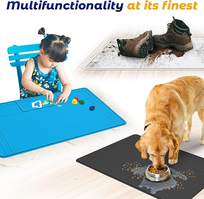 The Original Under Sink Mat - Silicone Waterproof mat, Adjustable, Easy to Clean, Kitchen cabinet liner, Disifenction Surface - 31" x 22" or smaller (Brown, 31" x 22")