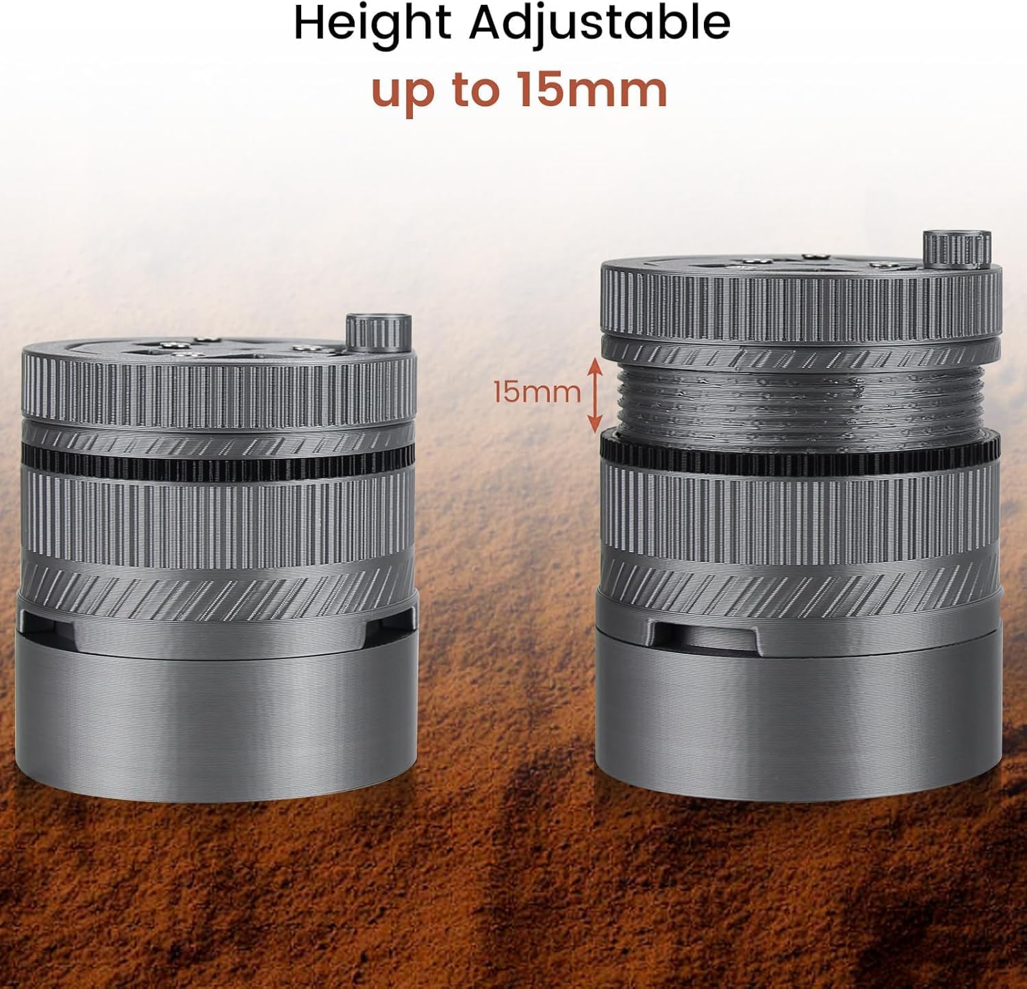 WDT Tool for Espresso - Professional 58mm Portafilter Coffee Distributor with 15 Adjustable Needles | Spirographic Spin Design for Even Extraction, Reduced Channeling & Barista-Perfect Shots