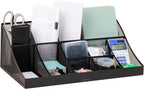 Mind Reader Countertop Organizer, 2-Tier Office Breakroom Supply Caddy, Metal Mesh, Black
