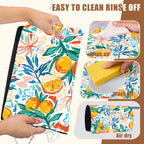 Dish Drying Mat Fruit Orange and Leaves Coffee Bar Mat for Countertop Absorbent Coffee Mat Rubber Backed Hide Stain Dish Drainer Rack Mat Coffee Maker Coffee Pot Dining Room Decor 15.7 x 23.6 Inch