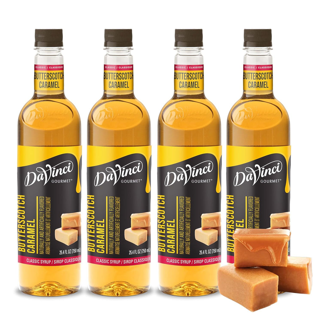 DaVinci Gourmet Classic Butterscotch Syrup, 25.4 Fluid Ounces (Pack of 4)