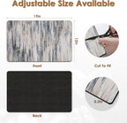 Arttown Coffee Mat for Countertops, Abstract Tan Minimalism Grey Dish Drying Mat 2 Pcs for Kitchen Bar Accessories, Fit Under Coffee Maker Espresso Machine Dish Rack Hide Stain Rubber 12x19in