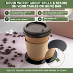 Barista Emperor® SUPER PACK Coffee Bar Organizer for Countertop, Silicone Mat and 2X Silicone Coasters - Tea Organizer Station with Removable Drawers - Office Coffee Station for Countertop