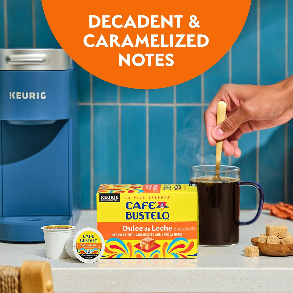 Café Bustelo Dulce de Leche Artificially Flavored Coffee, 10 Ct. K-Cup pods (Pack of 6)