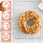 P&P CHEF Baking Cooling Rack Set for Cooking Roasting, 4-Piece Stainless Steel Wire Racks for Oven Use, Healthy & Dishwasher Safe, Rectangle, 8.6 + 9.7+ 11.6 + 15.3 Inch