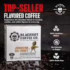 Blackout Coffee Jamaican Me Crazy Flavored Pods, Freshly Roasted in the USA - K-Cup Compatible Single-Serve Pods (18 Count)