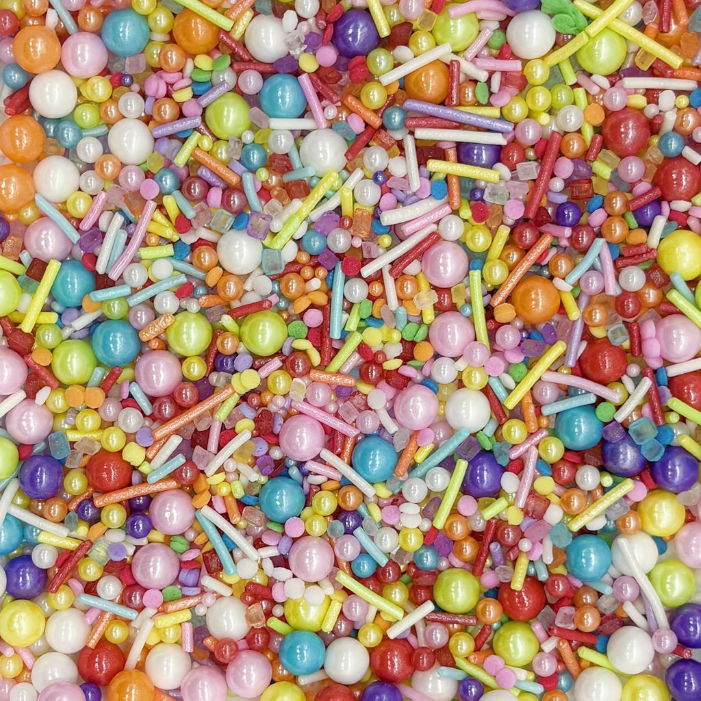 Dynastang Rainbow Sprinkles Mixed Style Edible Cake Decorations Cupcake Toppers Cookie Perfect for Cakes, Cupcakes, Desserts Toppings 3OZ