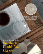 Kitchables Espresso Cups Set of 4, 2.7oz - Durable Double Walled Espresso Shot Glass - Expresso Shots Cup Compatible With Nespresso Machines - demitasse cups - Tasas De Café Expreso