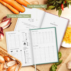 Lanpn Blank Recipe Book Cookbook for 70 Recipes, A5 Waterproof Empty Recipe Notebook to Organize Your Family Recipes, Leather Cooking Journal with Stickers to Write in Your Own Recipes, Green