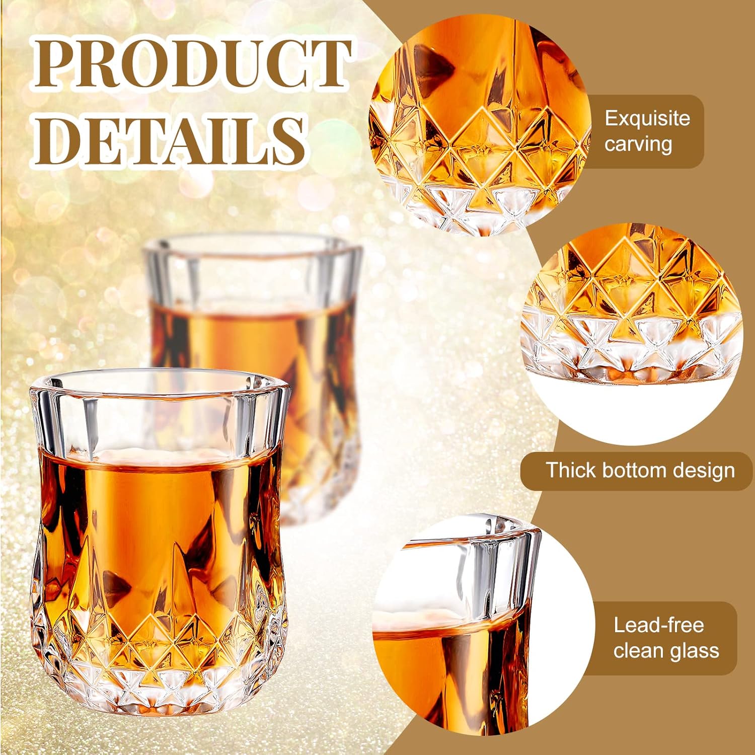Meanplan 1.7oz Mini Shot Glasses Set Tasting Glasses Heavy Base Clear Shot cup Cute Cordial Mini Wine cups for Serving Whiskey, Wine, Juice(48 Pcs)