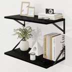 Dreamland Deep Floating Wall Shelves, Black Shelf, Large Floating Shelf 12 * 24 inchSet of 2 Bathroom Wall Shelves Bookshelf for Living Room Bedroom Home Office