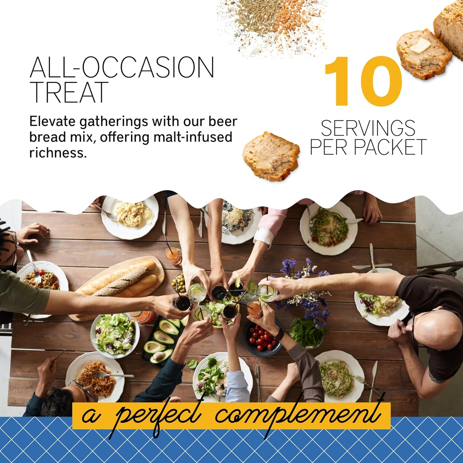 Southern Living Gourmet Beer Bread Mix, Easy-to-Bake Delight, Perfect for Potlucks & Parties, Dessert Bread, 1 Mix