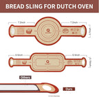 Silicone Sourdough Bread Sling Mat - 2Set Oval Round Dough Baking Slings for Dutch Oven, NonStick High Degree Kitchen Sour Cookie Making Loaf Pan Lifter Liner, Reusable Transfer Mats With Long Handles