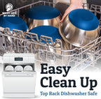 Priority Chef Stainless Steel Mixing Bowls with Lids Set, 3 Grater Attachments, Airtight Lids, Non-Slip Silicone Base Mixing Bowl Set, Large Prep Metal Mixing Bowls for Kitchen, Blue