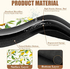 Lemon Fruits Coffee Mat Absorbent Dish Drying Mat for Kitchen Counter Hide Stain Rubber Backed Coffee Bar Accessories Fit Under Espresso Machine Cafe Table, 11.8 x 19.7 Inch