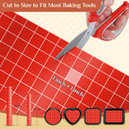 Silicone Baking Mat, 12 IN x 10 FT Free Cutting Baking Sheet,Non-Stick Reusable Dough & Pastry Mat,Non-Slip Silicone Mat Roll for Air Fryer Liner,Freeze Dryer,Oven Baking Pan,Kitchen Counter