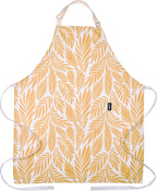 Premium Adjustable Cooking Aprons for Women with Pockets| Poly-Cotton Waterproof Kitchen Apron| Cute Floral Design, Long Ties