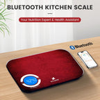 EILISON Smart Kitchen Food Scale with Bluetooth App, High-Precision Digital Food Scale for Baking, Cooking & Diet, 24 Nutrients with Macro Keto Calorie Cooking, Grams, 5g-8000g Capacity (Red)