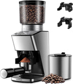 SHARDOR Conical Burr Coffee Grinder Electric, Espresso Coffee Bean Grinder with Precision Electronic Timer, Adjustable Burr Mill with 51 Precise Settings for Home Use, Stainless Steel Container
