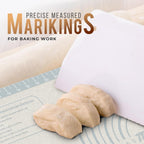 36 * 24 inches white grey, Non-Slip Silicone Baking Sheets - Baking Mat with 0.7mm Thickness - Non-Stick Pastry & Cookie Mat for Kitchen Counter for Rolling Out Dough with Measurements.