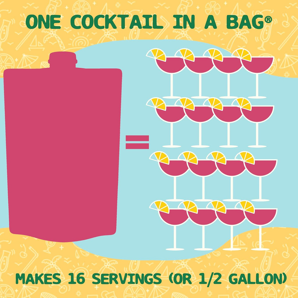 Lt. Blender's Sangria in a Bag – Wine Slushie Mixes - Each Bag Makes 1/2 Gallon of Frozen Red Sangria Mix – Non-GMO Wine Freezer Mix - Make with Wine, Liquor or as a Mocktail - (Pack of 1)