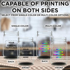 DISCOUNT PROMOS Custom Decorating Mason Jars 12 oz. Set of 50, Personalized Bulk Pack - Glass Jars for Overnight Oats, Candies, Fruits, Pickles, Spices, Beverages - Black