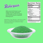 Bakerpan Green Sanding Sugar for Baking & Cookie Decorating - 5 Ounce Edible Green Sugar Sprinkles for Cookies, Cakes, Cocktails (Made In USA)