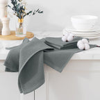 Kitinjoy 100% Cotton Kitchen Dish Cloths (12 X 12 Inches, Grey),6 Pack Waffle Weave Ultra Soft Absorbent Dish Towels for Drying Dishes Quick Drying Kitchen Towels Dish Rags