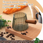 Espresso Shot Glass with Handle, 6 Oz/180 ml Espresso Cups with Single V-shaped Mouth, Measuring Cup for Milk Tea Coffee Bar Accessories(Gray,1 Pcs)