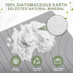 Large Stone Drying Mat for Kitchen Counter, 24" × 16" Diatomite Dish Drying Mat, Quick Dry Stone Mats, Ultra Absorbent Natural Diatomaceous Earth Mats for Dished, Bottles, Dark Grey